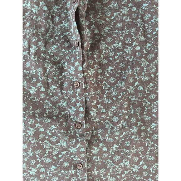 Men’s CONSEQUENCE Floral Paisley Leafy Button Up Dress Shirt Size Large - Picture 5 of 8